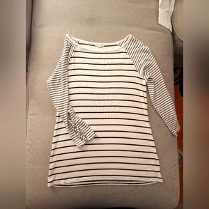 Black and white striped stretch Tshirt Westport